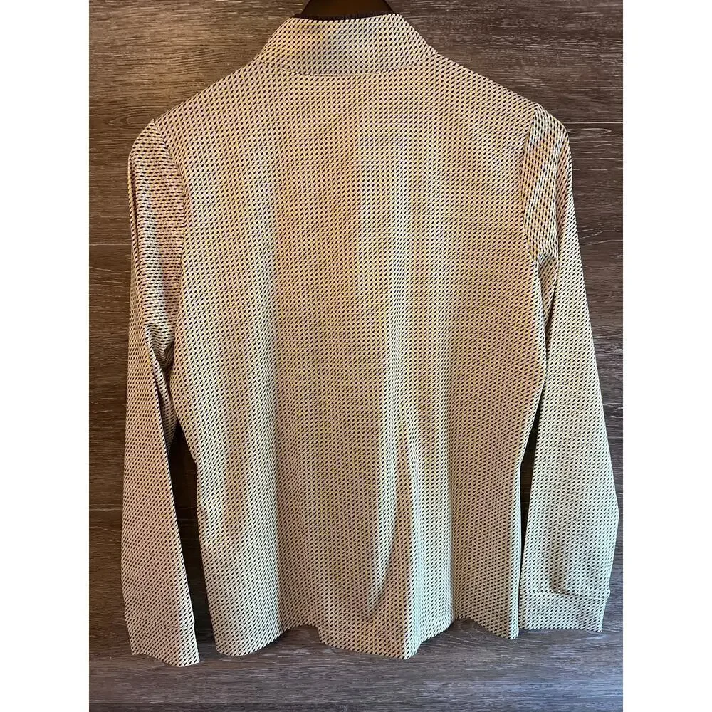 Wolsey women golf shirt sz XL long sleeves pearl button stretchy
